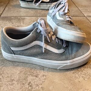 Vans Lite Blue and White Sneakers